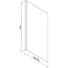 Mexen Vega téglalap alakú kád 180 x 80 cm és burkolattal és 1 szárnyas kádparavánnal 80 cm, Fekete minta - 550118080X9308017070