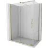 Mexen Velar 150 x 85 cm-es toló zuhanykabin, átlátszó, arany - 871-150-085-01-50