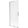 Mexen Velar 2-paneles toló kádparaván 80 x 150 cm, matt, króm - 896-080-000-31-01