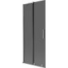 Mexen Velar 2-paneles toló zuhanyfal 80 x 150 cm, grafit, gun metal - 896-080-000-41-95