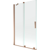 Mexen Velar 2 szárnyas kádparaván mozgatható 110 x 150 cm, Átlátszó, Rózsaszín-arany - 896-110-000-01-60