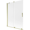 Mexen Velar 2-szárnyas, toló zuhanyfal 130 x 150 cm, zúzalékkő, arany - 896-130-000-31-50