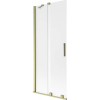 Mexen Velar 2-szárnyas tolófürdő paraván 85 x 150 cm, derengő, arany kefe - 896-085-000-31-55