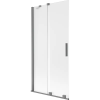 Mexen Velar 2-szárnyú, toló fürdőkádparaván 95 x 150 cm, fagyos, gun metal - 896-095-000-31-95