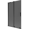 Mexen Velar 2-szárnyú, toló kádparaván 110 x 150 cm, grafit, fekete - 896-110-000-41-70