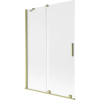 Mexen Velar 2-szárnyú toló zuhanyfal 120 x 150 cm, matt, arany kefe - 896-120-000-31-55
