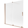 Mexen Velar 2-szárnyú, toló zuhanyfal 160 x 150 cm, fagyott, rózsaarany - 896-160-000-31-60