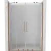 Mexen Velar Duo 140 cm-es tolóajtós zuhanyajtó, jeges, kefélt réz - 871-140-000-32-65