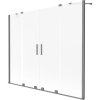 Mexen Velar Duo 2-paneles, toló összecsukható kádparaván 200 x 150 cm, matt, gun metal - 896-200-000-32-95