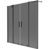 Mexen Velar Duo 2-szárnyú toló kádparaván 150 x 150 cm, grafit, gun metal - 896-150-000-42-95