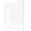 Mexen Velar Duo kádparaván, 2 szárnyas eltolható, 150 x 150 cm, homályos, fehér - 896-150-000-32-20