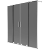 Mexen Velar Duo kétszárnyú, toló kádparaván 140 x 150 cm, grafit, króm - 896-140-000-42-01