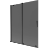 Mexen Velar kétpaneles tolózuhanyfal 140 x 150 cm, grafit, fekete - 896-140-000-41-70
