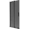 Mexen Velar kétszárnyú, húzható 85 x 150 cm-es kádparaván, grafit, fekete - 896-085-000-41-70