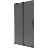 Mexen Velar L 2-szárnyú, tolható kádparaván 100 x 150 cm, grafit, fekete - 896-100-003-41-70
