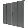 Mexen Velar L Duo dupla tolóajtós fürdőkádparaván 180 x 150 cm, grafit, gun gray kefe - 896-180-003-42-66