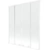 Mexen Velar L Duo kádparaván 2-szárnyú toló 160 x 150 cm, átlátszó, fehér - 896-160-003-02-20