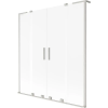 Mexen Velar L Duo kétszárnyú zuhanyfal, 150 x 150 cm, zúzott, matt nikkel - 896-150-003-32-97