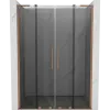 Mexen Velar L Duo tolóajtós zuhanyajtó 140 cm, grafit, csiszolt réz - 871-140-003-42-65