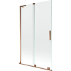 Mexen Velar L kádparaván 2-szárnyú toló 110 x 150 cm, átlátszó, rózsaarany - 896-110-003-01-60
