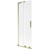 Mexen Velar L kádparaván 2-szárnyú toló 75 x 150 cm, fagyott, arany - 896-075-003-31-50