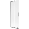 Mexen Velar L kádparaván 2-szárnyú toló 75 x 150 cm, zúzott, gun gray csiszolt - 896-075-003-31-66