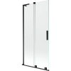 Mexen Velar L kádparaván 2-szárnyú tolóajtós 90 x 150 cm, átlátszó, fekete - 896-090-003-01-70