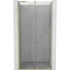 Mexen Velar L toló zuhanyajtó 100 cm, átlátszó, arany kefe - 871-100-003-01-55
