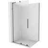 Mexen Velar L Walk-in 100 x 200 cm-es tolóajtós zuhanyfal, 8 mm-es fagy, gun gray kefe - 871-100-003-33-66