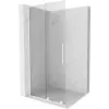 Mexen Velar L zuhanyfal tolóajtóval Walk-in 100 x 200 cm, átlátszó 8 mm, fehér - 871-100-003-03-20