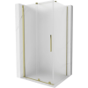Mexen Velar tolóajtós zuhanykabin 120 x 75 cm, deres, arany - 871-120-075-31-50