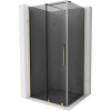Mexen Velar tolóajtós zuhanykabin 90 x 100 cm, grafit, arany - 871-090-100-41-50