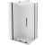 Mexen Velar zuhanykabin tolóajtós 110 x 70 cm, homályos, fekete - 871-110-070-31-70