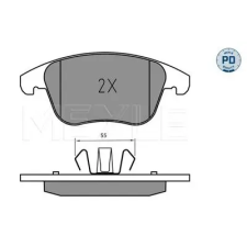 MEYLE fékbetétkészlet, tárcsafék 025 222 6920/PD fékbetét