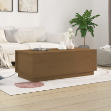 mézbarna tömör fenyőfa dohányzóasztal 100 x 50 x 35 cm bútor