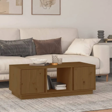  mézbarna tömör fenyőfa dohányzóasztal 110 x 50 x 40 cm bútor