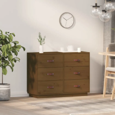  Mézbarna tömör fenyőfa tálalószekrény 100 x 40 x 75 cm bútor
