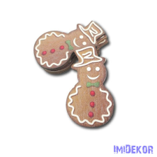  Mézeskalács figura nagy 5db/csomag 11x6,5cm - Hóember dekorációs kellék