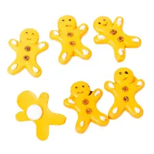  Mézeskalács figura poly 3cm 6db-os csomag dekorációs kellék