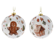  Mézeskalács mintás gömb műa. 8cm dekorációs kellék