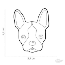  MF BOSTON TERRIER 2,6x2,1cm gravírozható biléta nyakörv, póráz, hám kutyáknak