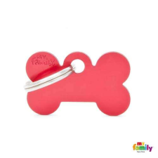  MF SMALL BONE ALUMINUM RED 1,9x3 cm gravírozható biléta nyakörv, póráz, hám kutyáknak