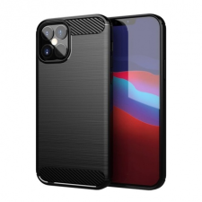 MG Carbon Case Flexible szilikon tok iPhone 12 Pro Max, fekete tok és táska