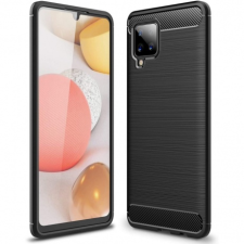 MG Carbon Case Flexible szilikon tok Samsung Galaxy A42 5G, fekete tok és táska