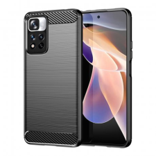 MG Carbon Case Flexible szilikon tok Xiaomi Poco X4 NFC, fekete tok és táska
