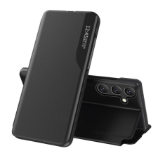 MG Eco Leather View könyv tok Samsung Galaxy A16 4G/5G, fekete tok és táska