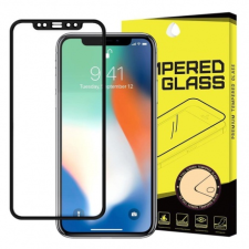 MG Full Glue Super Tough üvegfólia iPhone 12 Pro Max, fekete mobiltelefon kellék
