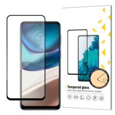 MG Full Glue üvegfólia Motorola Moto G42, fekete mobiltelefon kellék