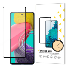 MG Full Glue üvegfólia Samsung Galaxy M53 5G, fekete mobiltelefon kellék