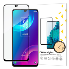 MG Full Glue üvegfólia TCL 30 5G, fekete mobiltelefon kellék